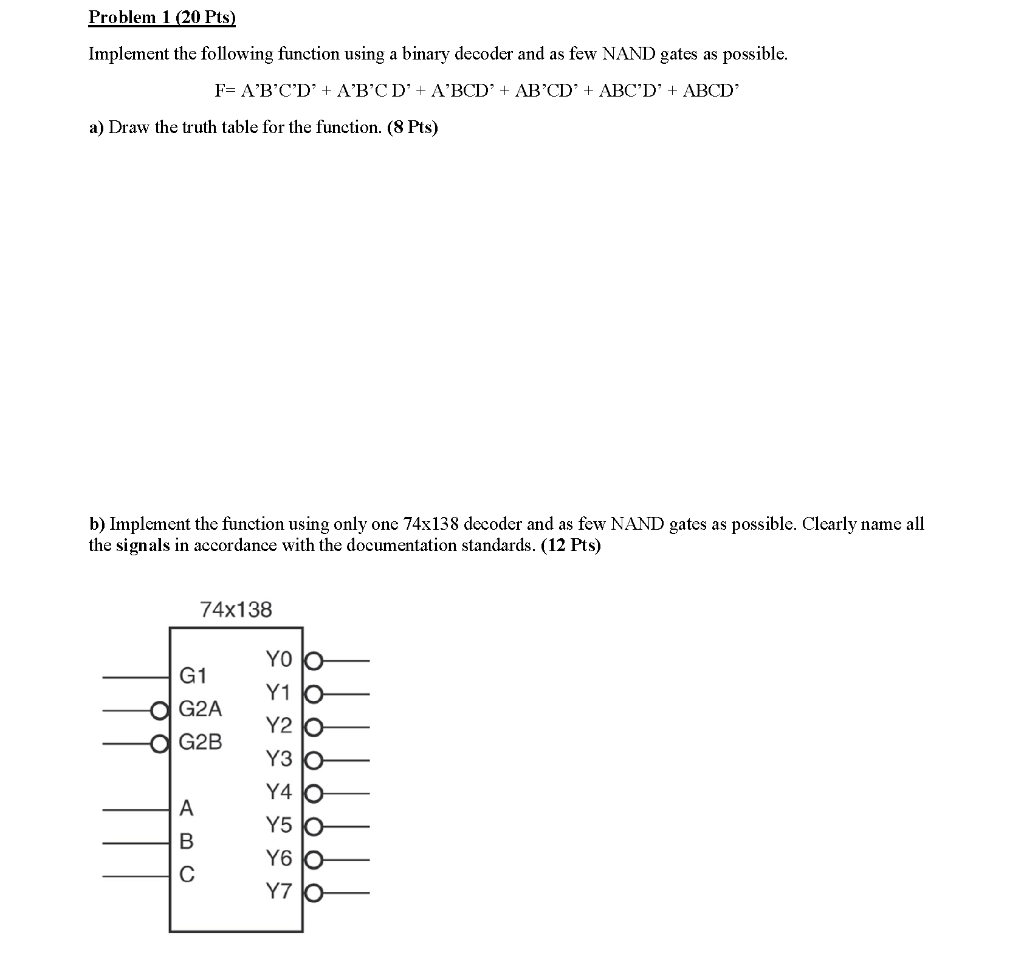 Solved Problem 1 (20 pts) Implement the following function | Chegg.com