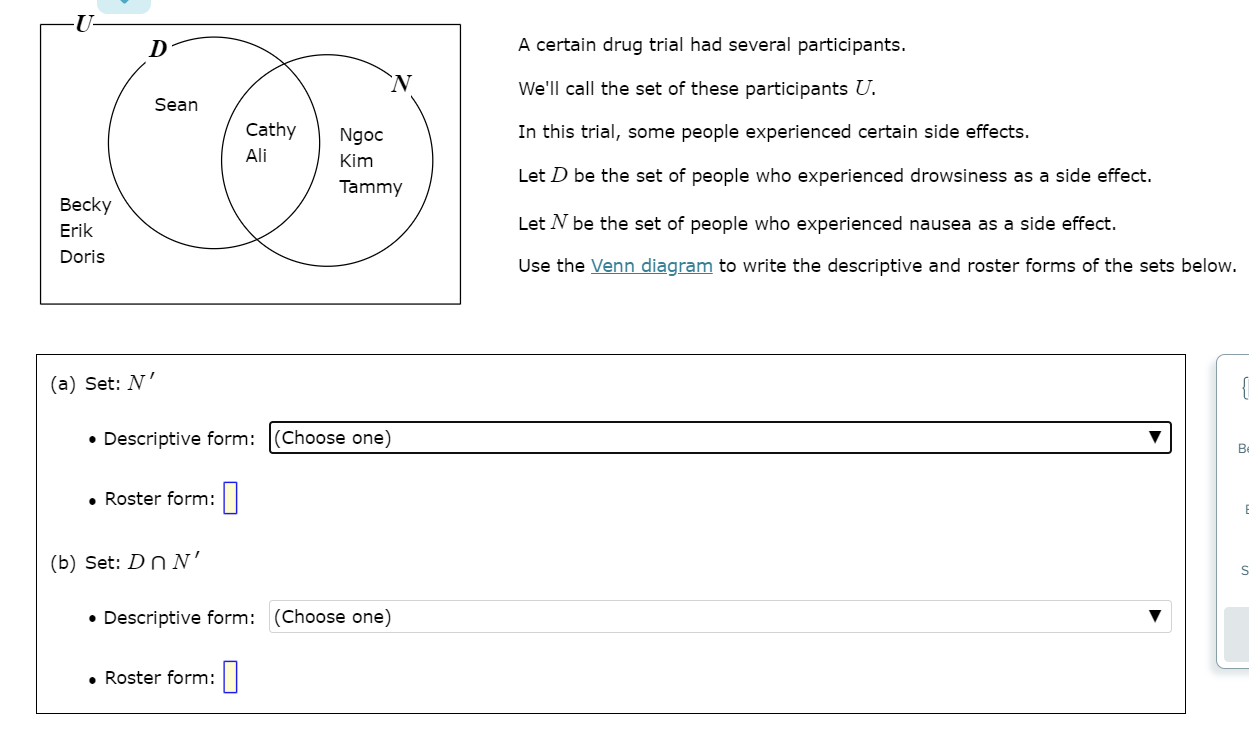 Solved U D A Certain Drug Trial Had Several Participants. | Chegg.com