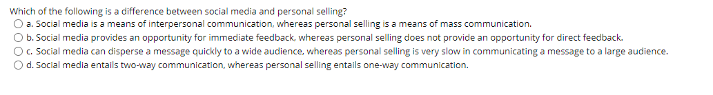 Solved Which of the following is a difference between social | Chegg.com