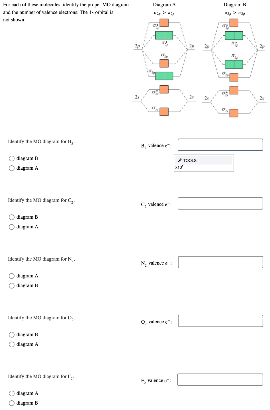 Solved Diagram A For each of these molecules, identify the | Chegg.com
