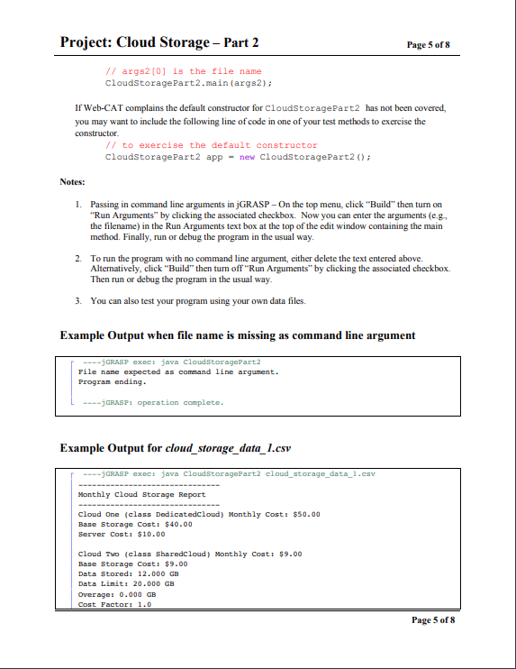 Project: Cloud Storage - Part 2 Page 1 of 8 | Chegg.com