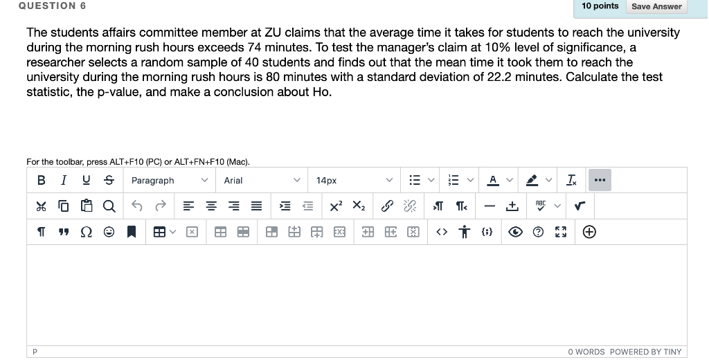 Solved QUESTION 6 10 points Save Answer The students affairs | Chegg.com