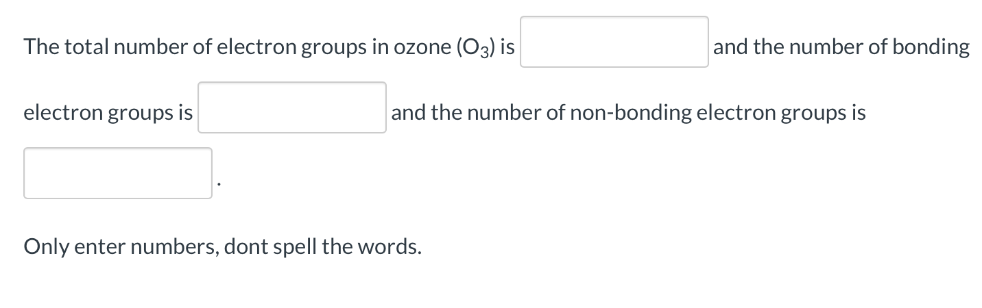 total number of electron groups in no3