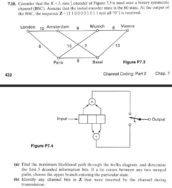 7.10. Consider that the K = 3, rate encoder of Figure | Chegg.com