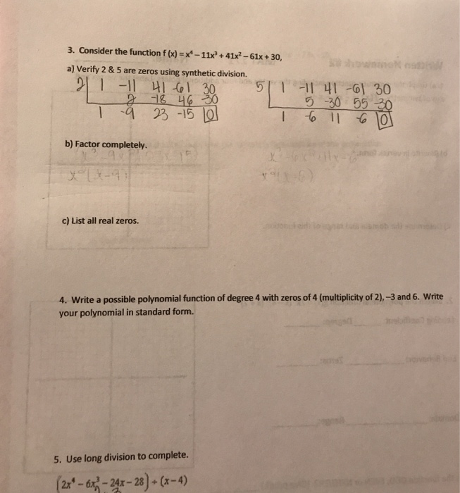 Solved written Homework #2 1. a) Graph the quadratic | Chegg.com