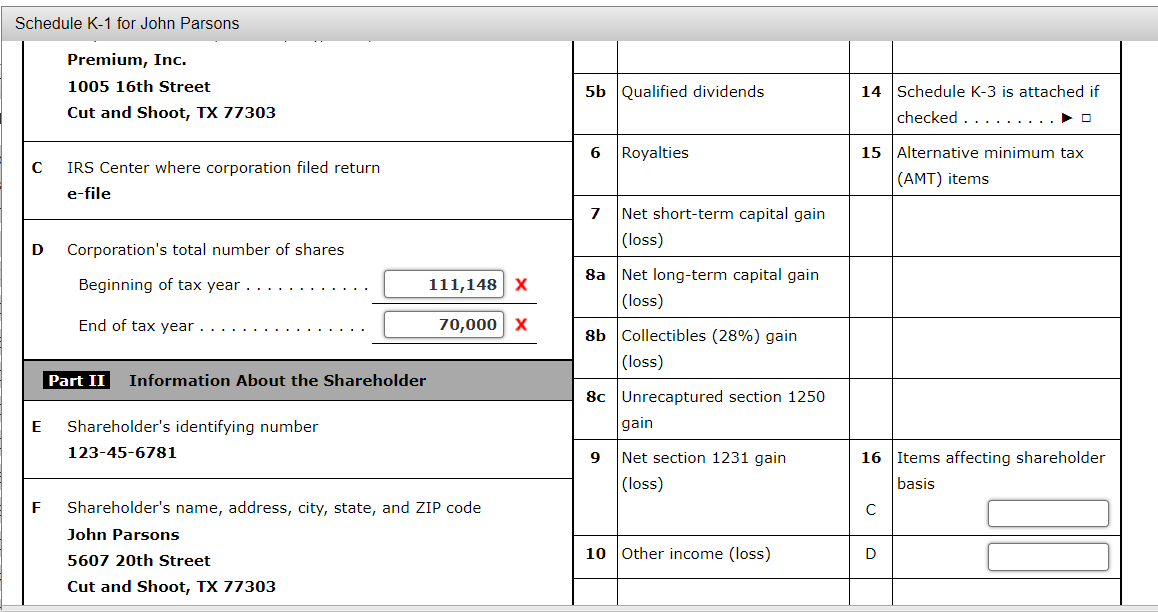 Solved John Parsons (123456781) and Smith