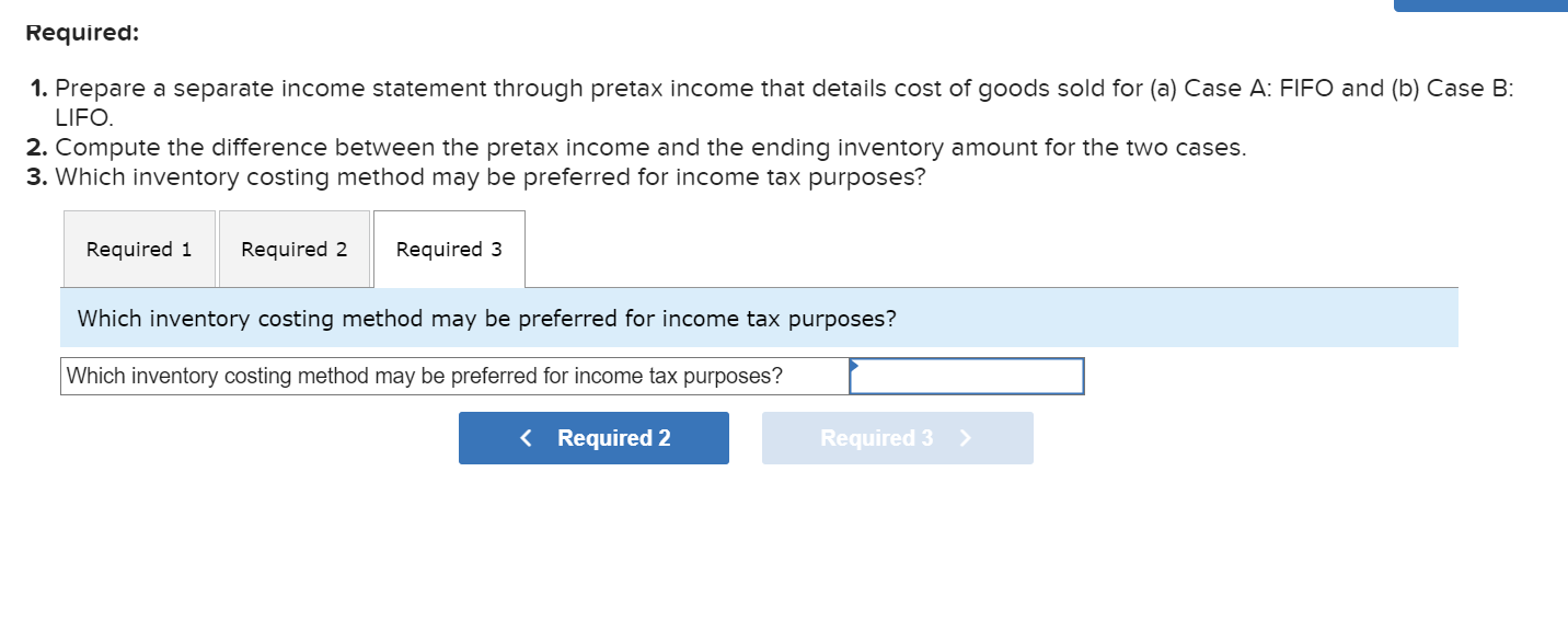 Solved Required:Prepare A Separate Income Statement Through | Chegg.com