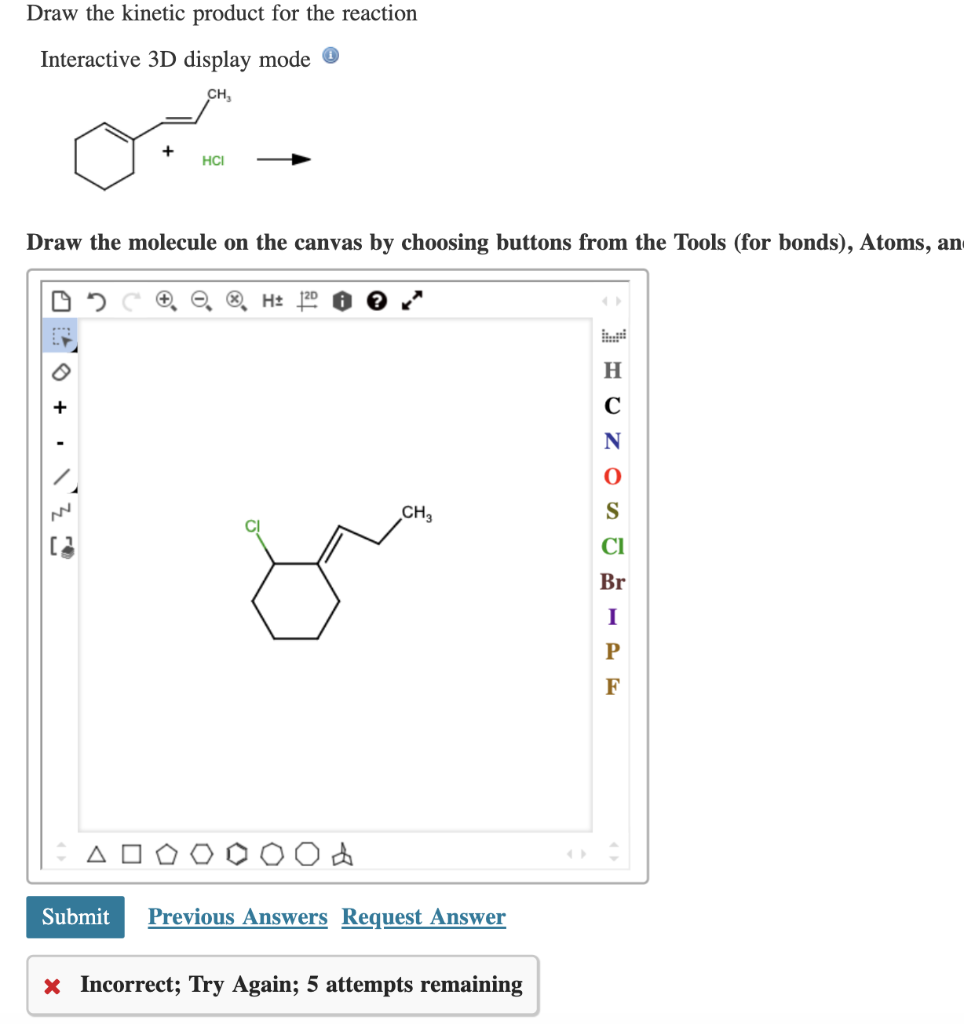 Solved Draw the product for the reaction Interactive