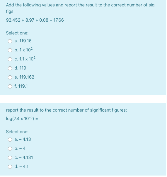 Solved Add the following values and report the result to the