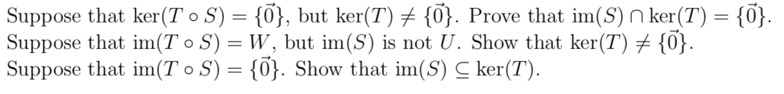 Solved Let S V U And T U W Be The Linear Transforma Chegg Com