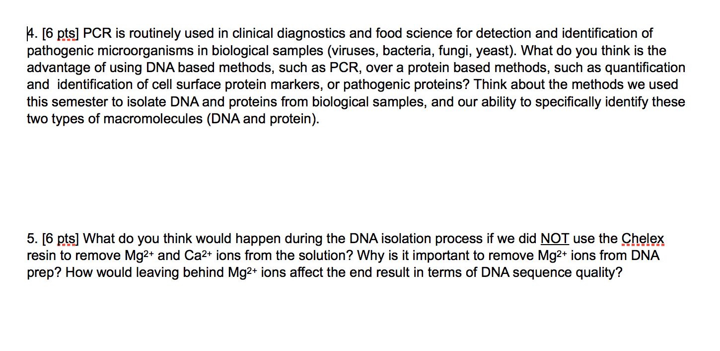 Solved 14. [6 pts] PCR is routinely used in clinical | Chegg.com