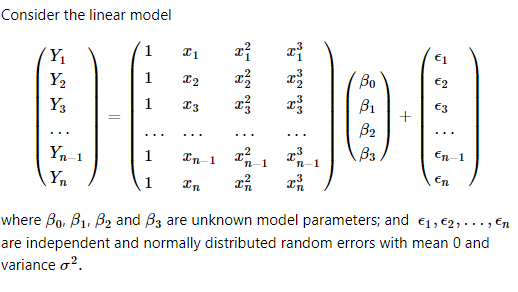 Solved Consider the linear model | Chegg.com