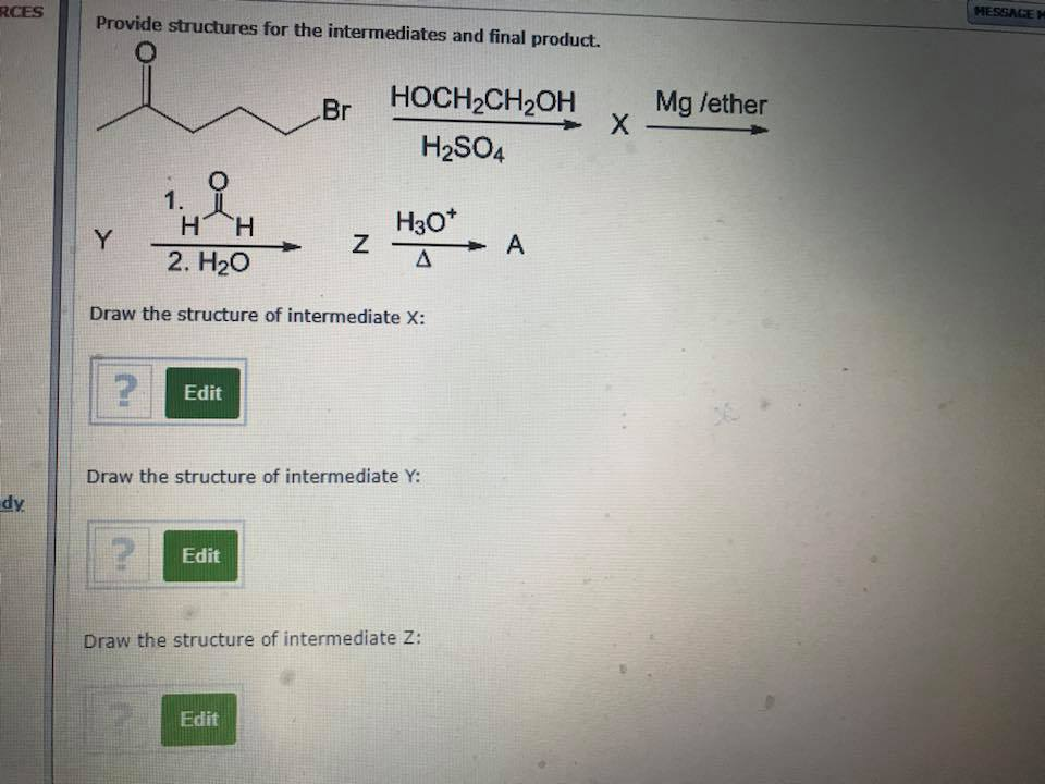 Solved CS Provide structures for the intermediates and final | Chegg.com