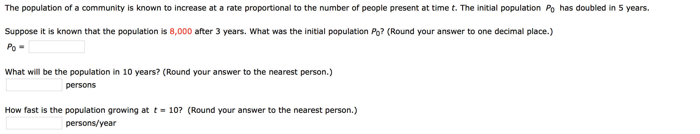 Solved The population of a community is known to increase at | Chegg.com