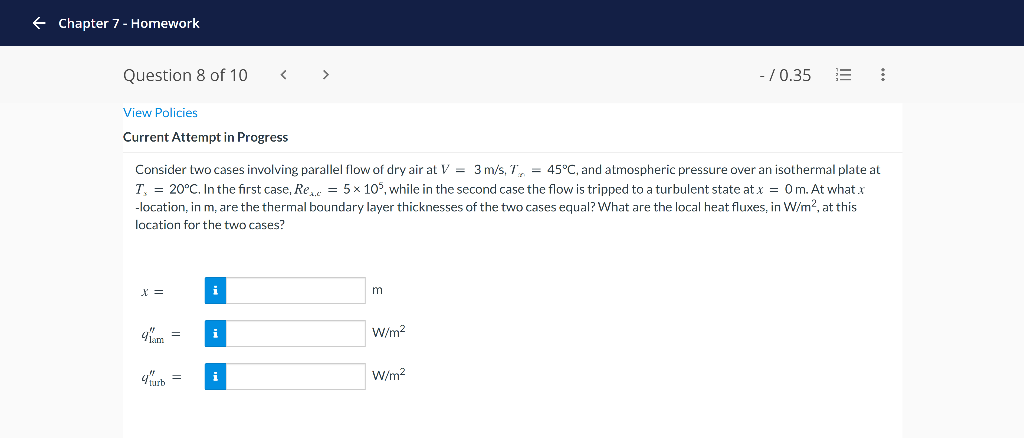 Solved Consider Two Cases Involving Parallel Flow Of Dry Air 