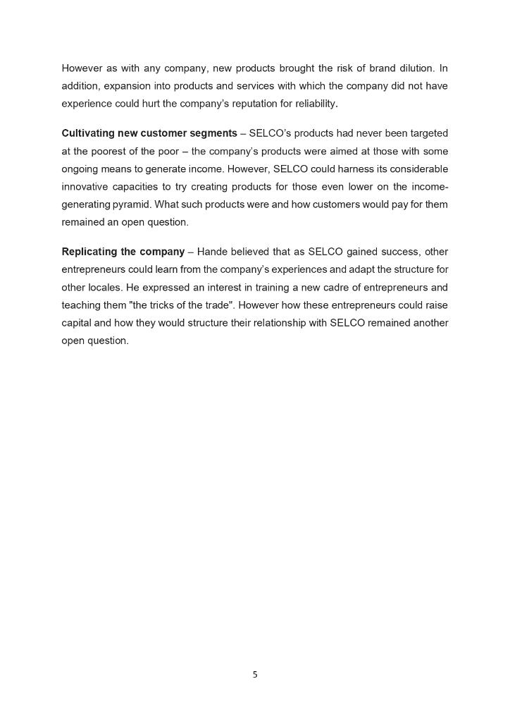Solved CASE STUDY 1 SELCO 2009: Determining a Path Forward | Chegg.com