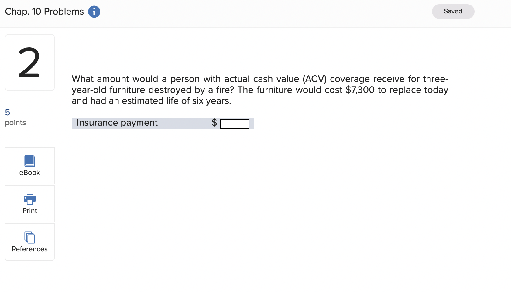 Solved Chap. 10 Problems i Saved 2 What amount would a