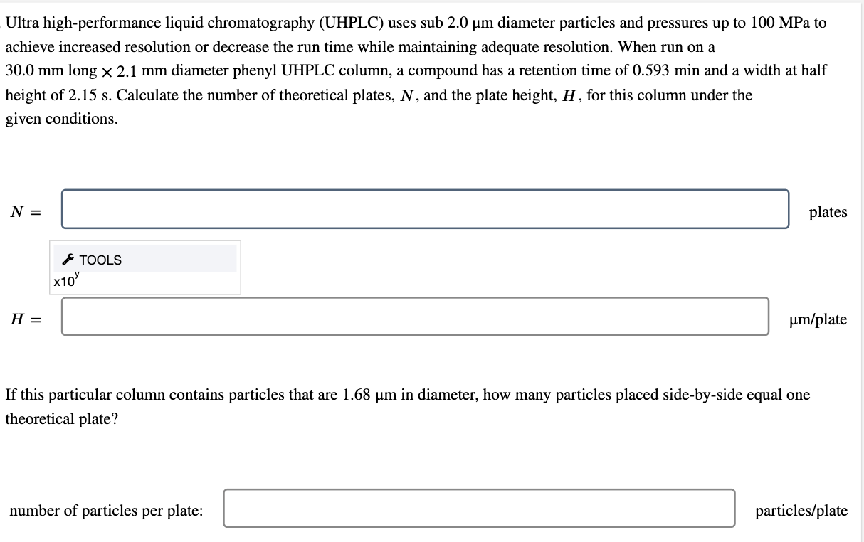 Solved Ultra highperformance liquid chromatography (UHPLC)