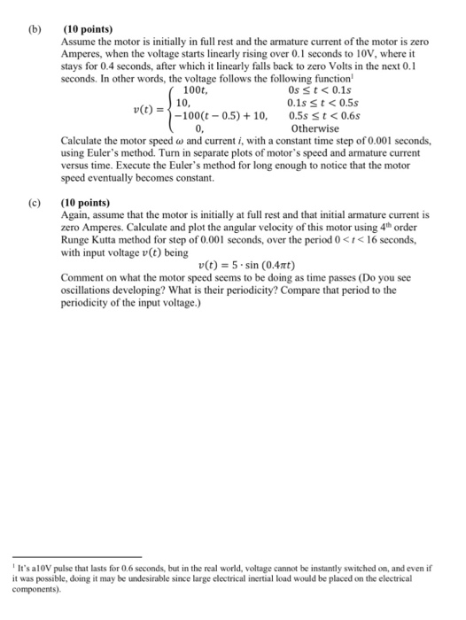 Solved L = 0.015 H K 0.040 Nm/A Ke 0.068 Vs/rad v(t) EL I | Chegg.com