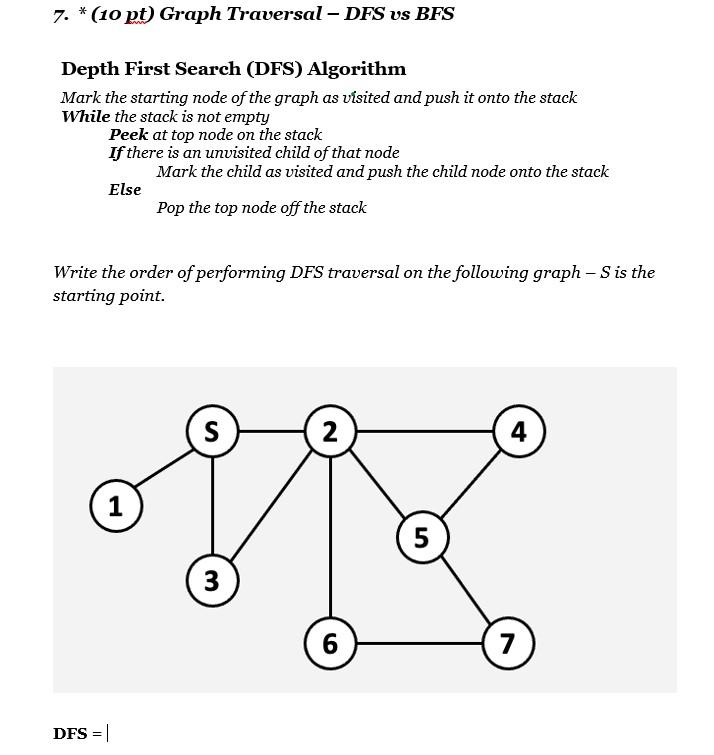 Depth First Search (DFS)