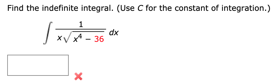 Solved Find the indefinite integral. (Use C for the constant | Chegg.com