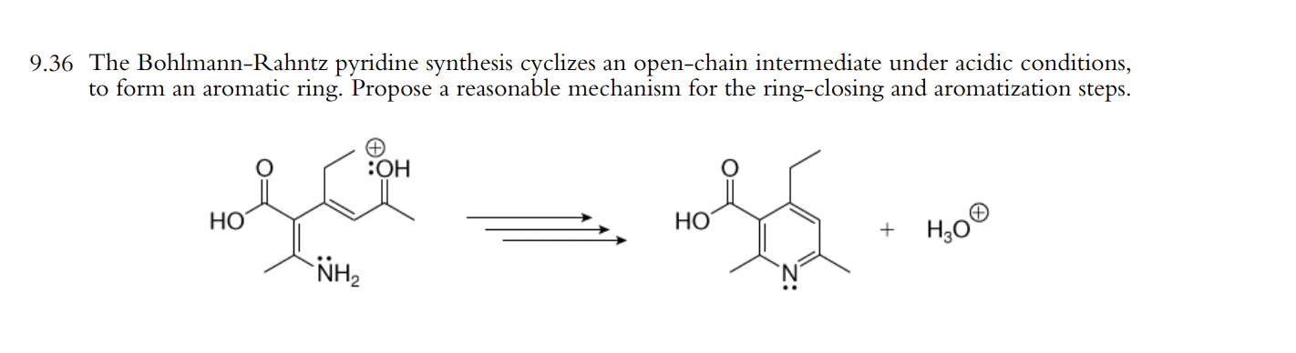 Solved 9.36 The BohlmannRahntz pyridine synthesis cyclizes