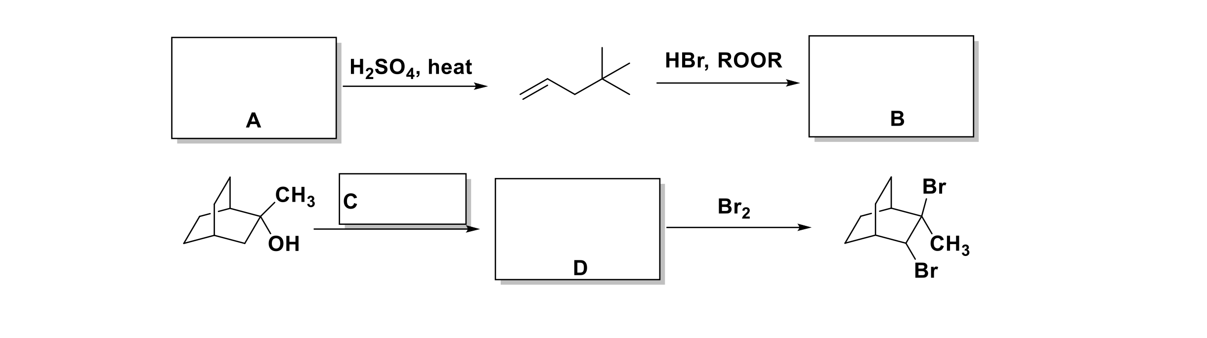 Solved Predict the structures of substances A, B, C, and D | Chegg.com