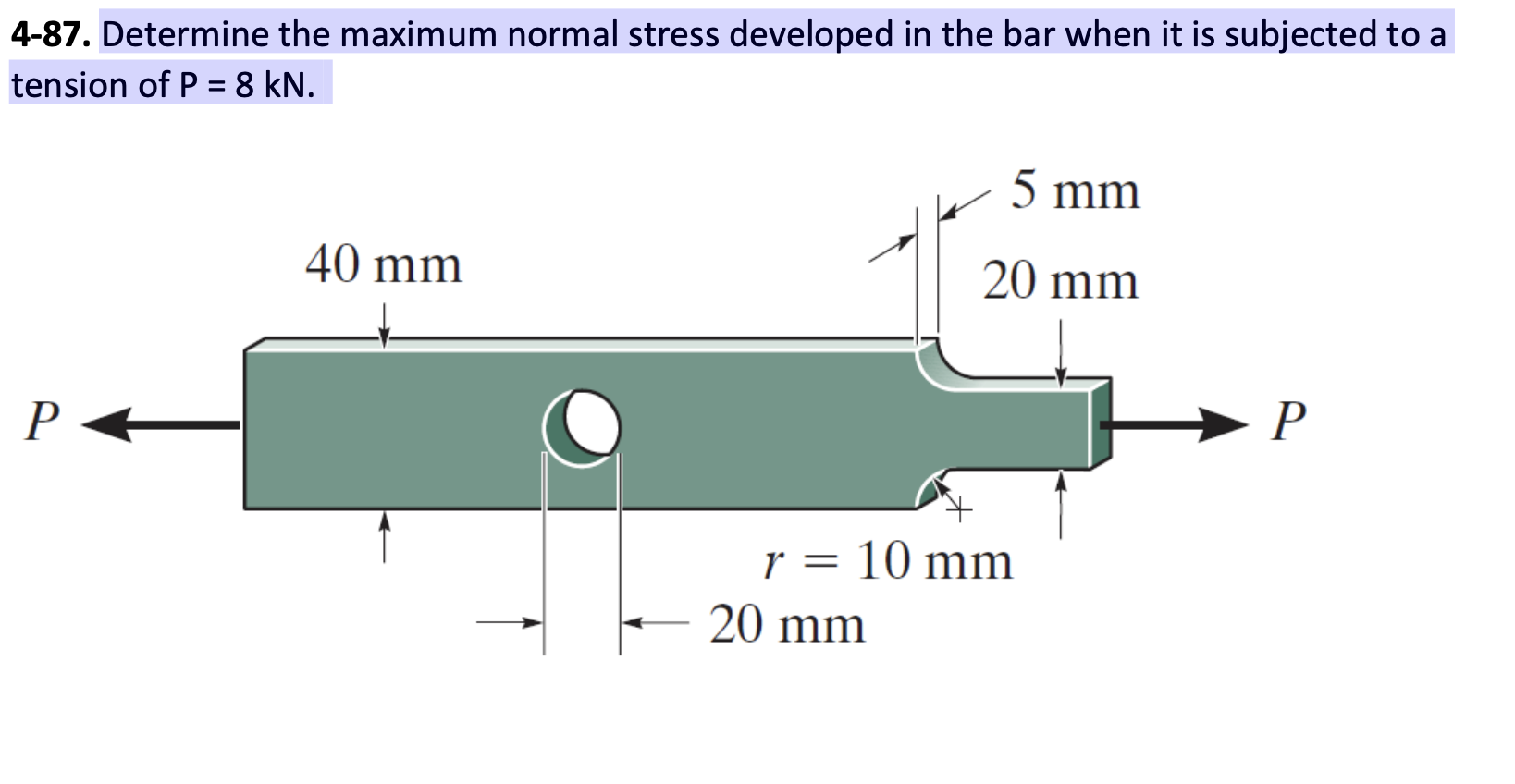 Solved 4-87. Determine the maximum normal stress developed | Chegg.com