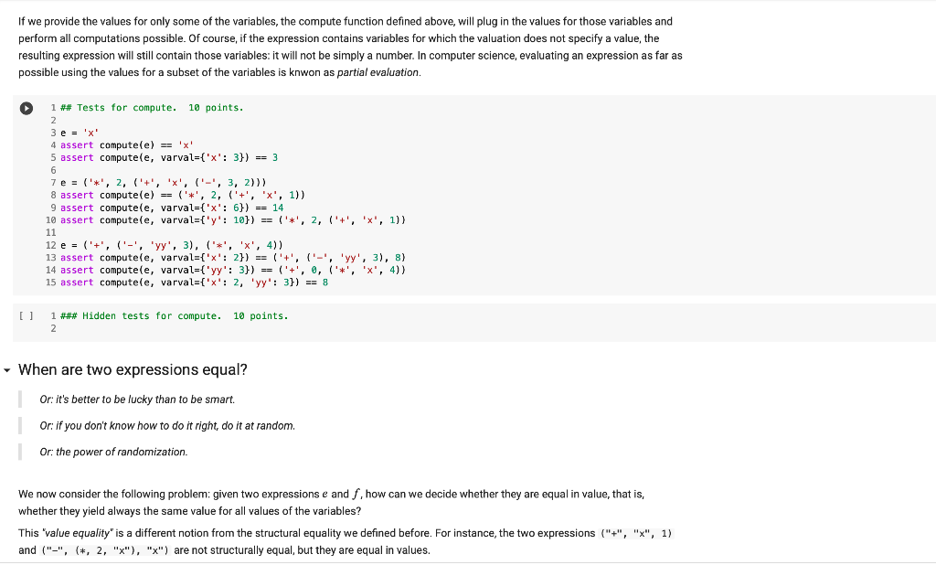 A compute function Let us define a function compute | Chegg.com