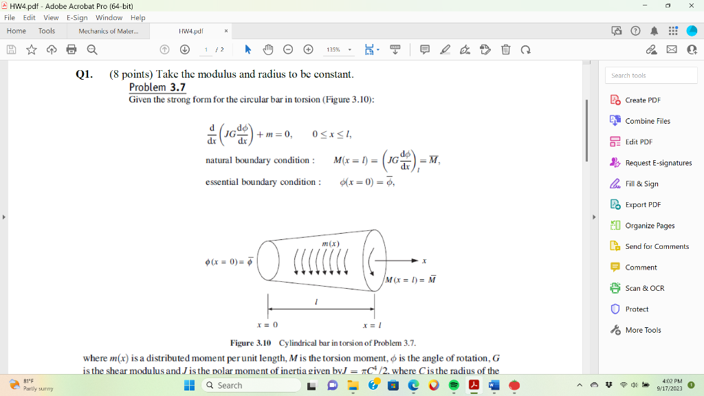Q1. (8 points) Take the modulus and radius to be | Chegg.com