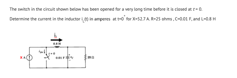 Solved The switch in the circuit shown below has been opened | Chegg.com