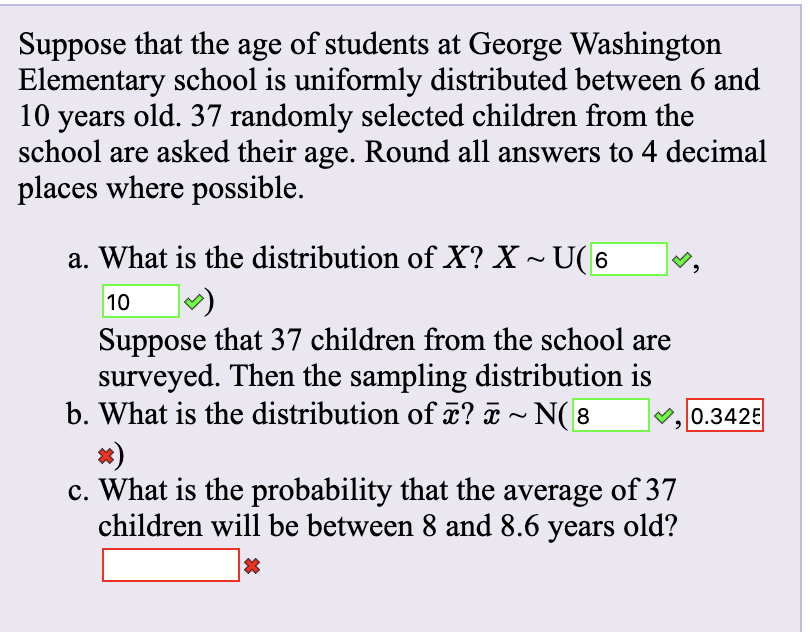 Solved Suppose that the age of students at George Washington | Chegg.com