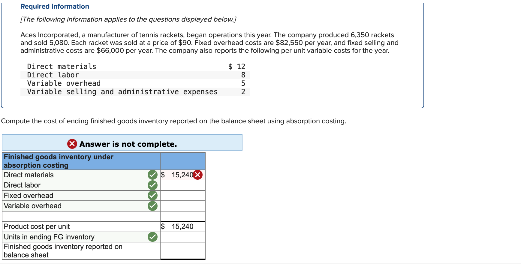 Solved Required information [The following information