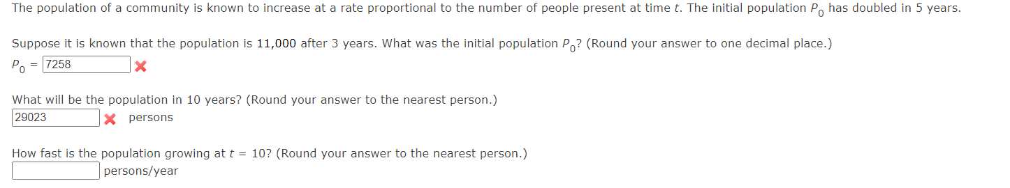 Solved The population of a community is known to increase at | Chegg.com