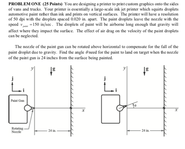 Solved PROBLEM ONE (25 Points) You are designing a printer | Chegg.com