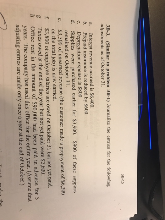 Solved 3B-15 3B-3. (Similar to problem 3B-1) Journalize the | Chegg.com