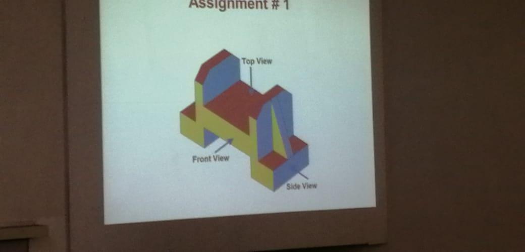 Solved Draw front , top and side view of the above figure in | Chegg.com