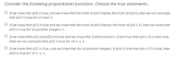 Solved Consider The Following Propositional Functions. | Chegg.com