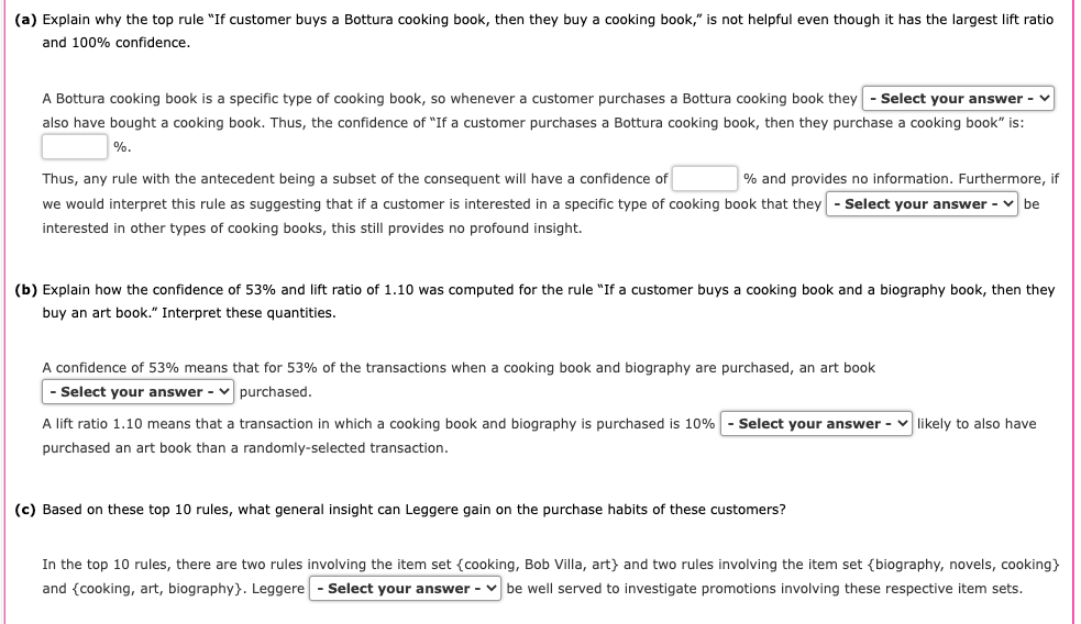 Solved Leggere, an book retailer, is interested in