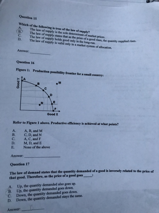 Solved Question 15 Which of the following is true of the law | Chegg.com