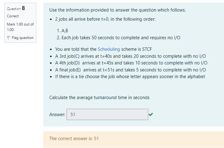 Solved Question 8 Correct Use the information provided to | Chegg.com