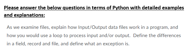 Solved Please answer the below questions in terms of Python | Chegg.com