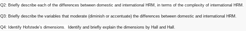 Solved Q2: Briefly describe each of the differences between | Chegg.com