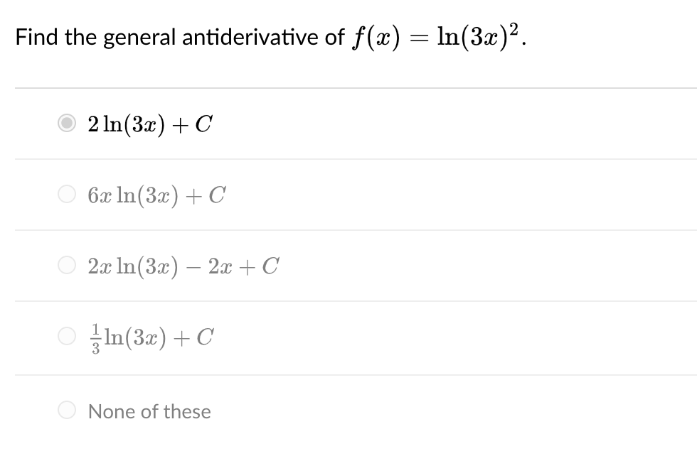 antiderivative of ln x 3