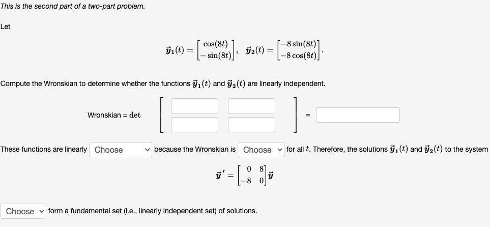 Solved This is the second part of a two-part problem. Let | Chegg.com