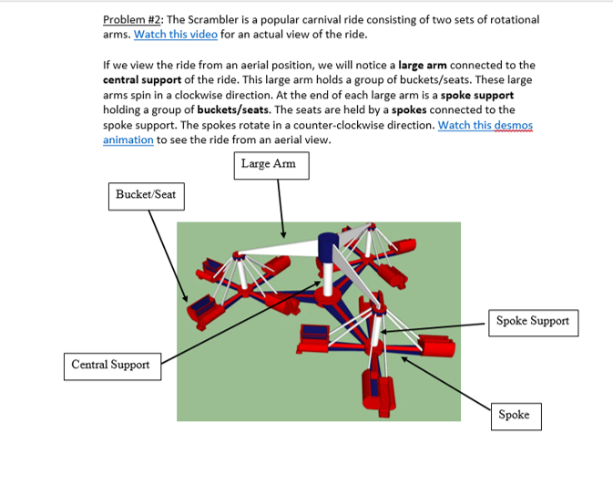 Problem \#2: The Scrambler is a popular carnival ride | Chegg.com