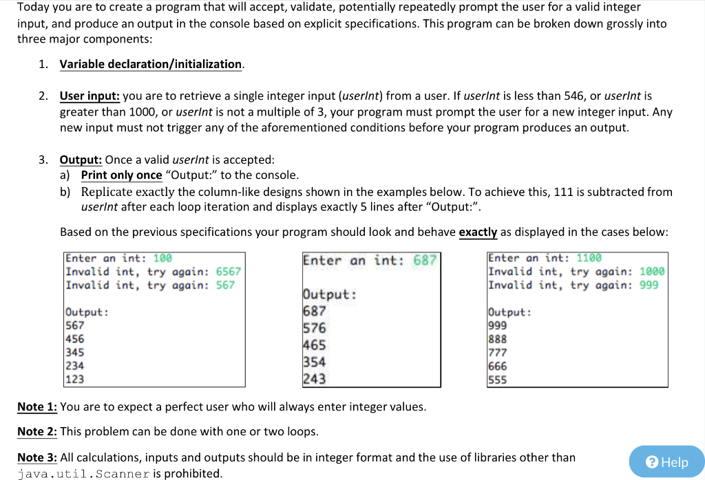 Solved Today you are to create a program that will accept, | Chegg.com