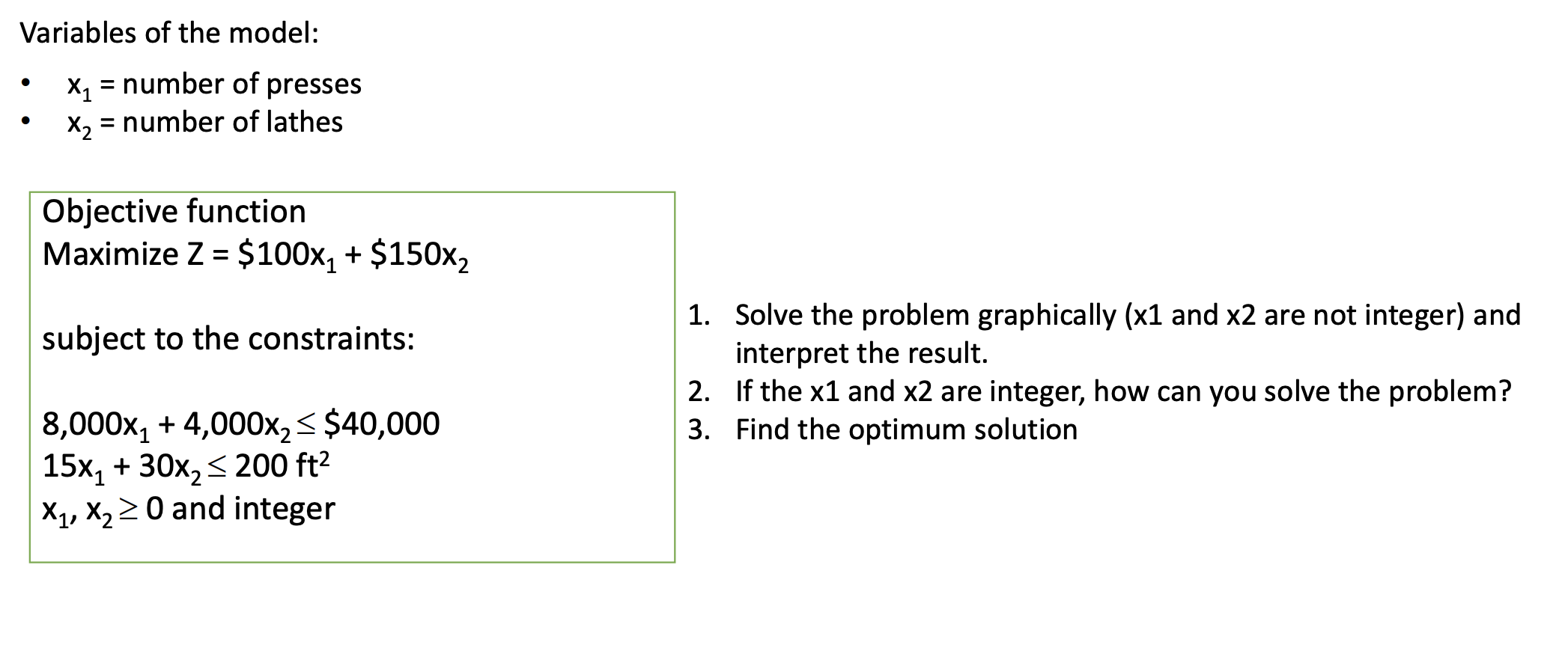 solved-variables-of-the-model-x1-number-of-presses-x2-chegg