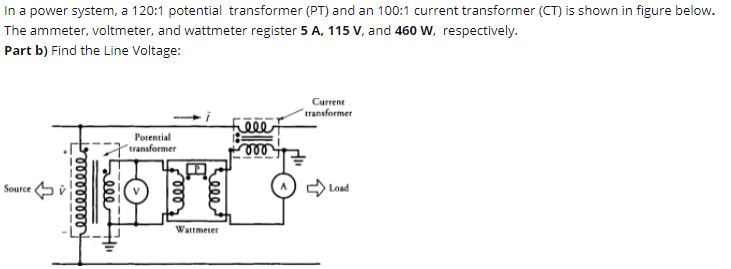 Solved In a power system, a 120:1 potential transformer (PT) | Chegg.com