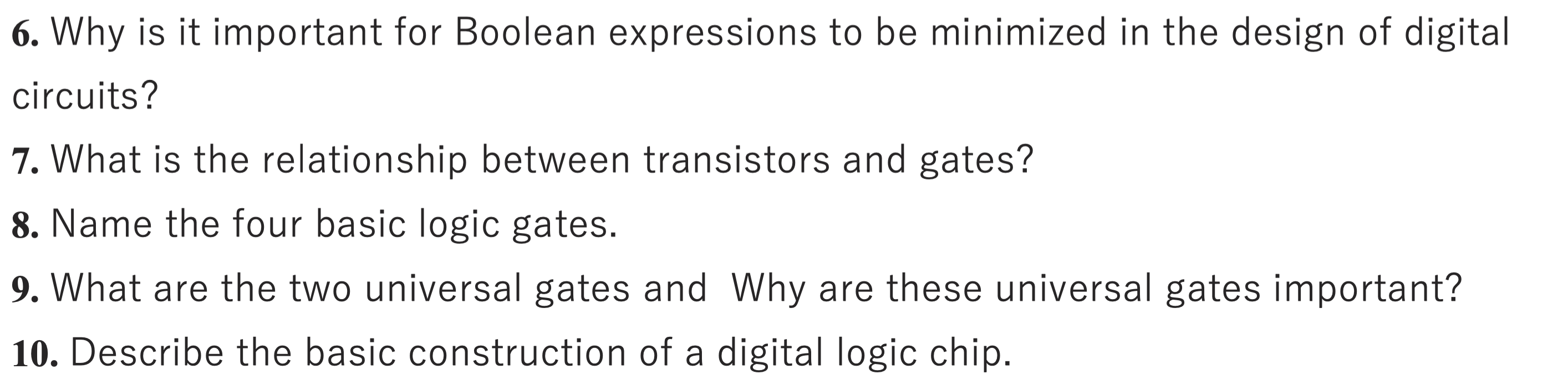 Solved 6. Why is it important for Boolean expressions to be | Chegg.com